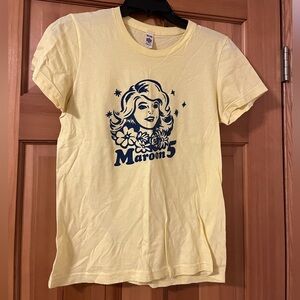 Yellow Maroon 5 Graphic T-Shirt